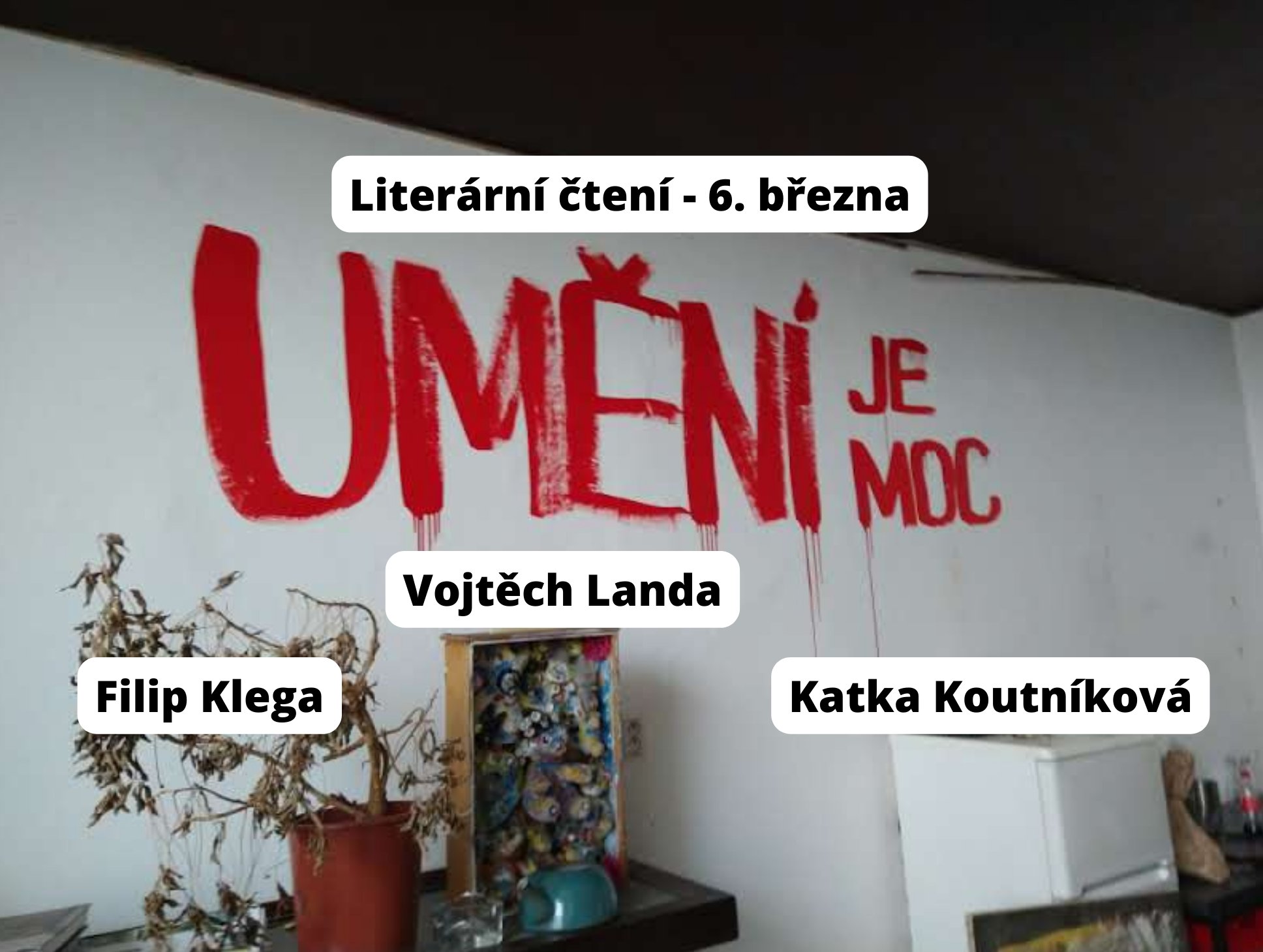 Literární čtení - Vojtěch Landa, Katka Koutníková, Filip Klega